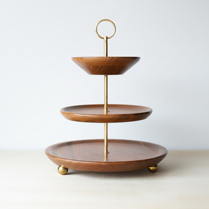 En bois à Trois Rangées De Fruits Panier - Product Image 1