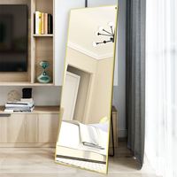 Miroir sur pied contemporain de luxe moderne personnalisable en alliage d'aluminium de haute qualité, tendance et personnalisable