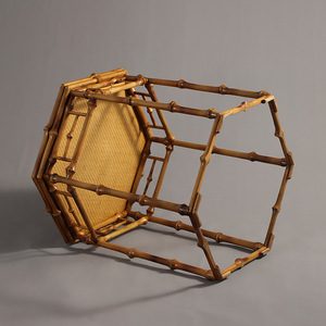 Mesa de centro hexagonal de bambú hecha a mano, lacada, estilo Zen, mesa baja para uso doméstico, nuevo diseño chino - Product Image 3