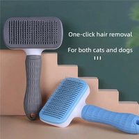 Brosse à poils pour animaux de compagnie classique anti-rayures en TPR, outil de démêlage pour chiens, fonction autonettoyante, vente en gros disponible