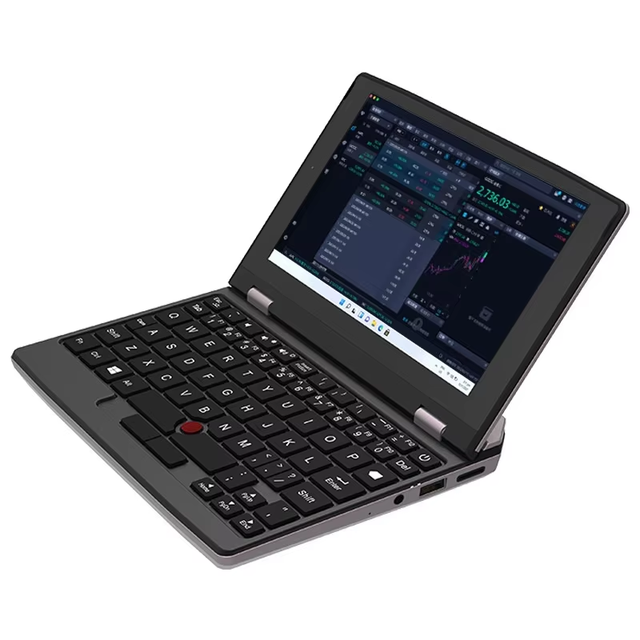 2025 New Mini Laptop 7" Inch HD OLED Touch Screen Windows 11 Intel Quad Core 32GB RAM 1TB SSD Dual Fan Cooling Metal Business