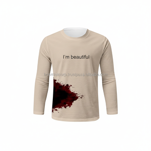Soy hermosa camisa sangrienta Soy fina Camiseta de talla grande y camiseta transpirable Novedad Camiseta divertida con estampado de letras para hombre. - Product Image 1