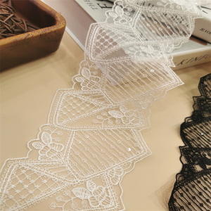 2024 Hot Selling <strong>Sequin</strong> Lace Mesh Embroidery Lace Decoration Women's Underwear <strong>Bra</strong> Long Lace Evening Dress Women's Long Skirt - Product Image 2