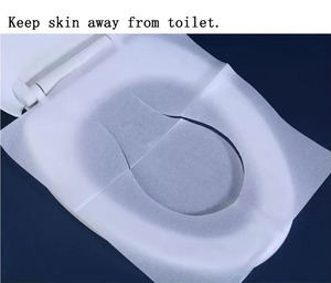Protecteur de tissu de siège de <span class=keywords><strong>toilette</strong></span> biodégradable à 250 plis, 1/2 feuilles, en stock, jetables pour voyage à la maison - Product Image 2