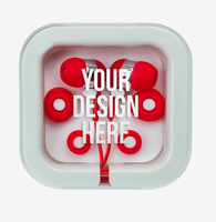 Casing Pengisi Daya Persegi Logo Kustom Earbud Bluetooth Earphone In-Ear Headphone Mini Portabel Hadiah Promosi Grosir