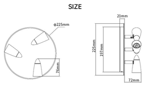 <span class=keywords><strong>Spot</strong></span> LED encastré rond 5W GU10 orientable à 360 degrés, <span class=keywords><strong>ampoule</strong></span> remplaçable, intensité variable, montage en surface - Product Image 4