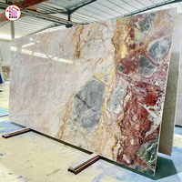Dalle de quartzite naturel de luxe, plan de travail en quartzite poli pour îlot de cuisine, plan de travail d'îlot de cuisine en quartzite sur mesure