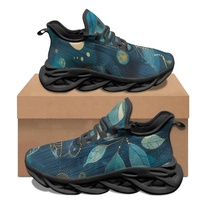 Sneakers personnalisées avec impression intégrale sur la semelle, cadeau de Noël personnalisé, chaussures de course en mesh, possibilité d'ajouter n'importe quel motif