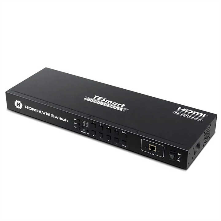 TESmart 8x1 HDMI KVM Switch 4K@60Hz - 8 PC 1 Monitor Schalter Mit USB 3.0