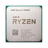 Unidad Central de Procesamiento (CPU) AMD Ryzen 9 5900X R9 5900X de 3.7 GHz, 12 Núcleos, 24 Subprocesos, 7NM, 100 000000061, Ranura AM4, Usada y Desmontada