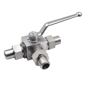 บอลวาล์วไฮดรอลิกเชื่อม3ทาง KHB3K สแตนเลส PN500 6000Psi 50Mpa 31.5Mpa สำหรับน้ำ304 - Product Image 3