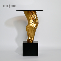 Sculptures pour le salon Décoration de maison de luxe Cadeaux Ornements de cheval d'or