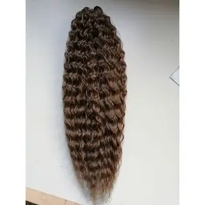 Rebecca grosir murah ekstensi rambut sintetis Crochet kepang rambut Crochet sintetis mengepang besar ekstensi rambut
