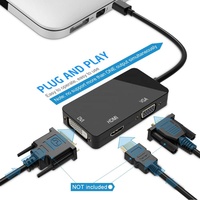 Câble adaptateur TV Mini DisplayPort (Thunderbolt) vers DVI VGA HDMI 4k 3 pouces pour Apple iMac et MacBook Surface Book et plus
