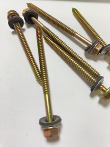 ヘックスウェハーヘッドセルフタッピングネジEPDM結合洗濯機付き木製 - Product Image 5