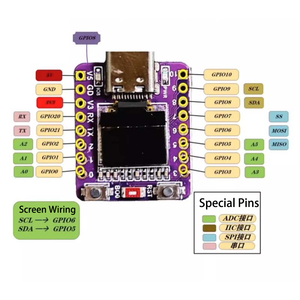 Placa DE DESARROLLO OLED con módulo OLED de 0,42 pulgadas, antena de cerámica <span class=keywords><strong>ESP32</strong></span>, placa de desarrollo Supermini, Wifi, Bluetooth, 1 unidad - Product Image 4