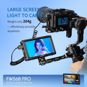 FEELWORLD FW568 PRO Moniteur DSLR pour appareil photo 6 pouces 1200nit HighBrigt 4K HDMI 60Hz Moniteur de caméra externe de conception mince - Product Image 3