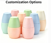 Mini flacon en plastique HDPE mignon et compressible de 30 et 50 ml avec insert et bouchon à vis pour gel pour les mains et crème solaire, soins de la peau
