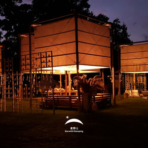 Carpa de comedor al aire libre Starwild Glamping, de lona, con una sola habitación y paredes laterales, para uso en campamentos y restaurantes. - Product Image 1
