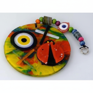 12X22 cm Cristal Ojos Malvados Decoración de pared Llamativo Arte de acento de pared - Product Image 2