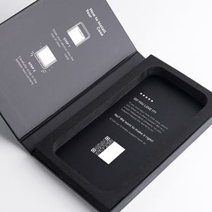Emballage de téléphone portable en carton écologique, design personnalisé, luxe, boîte carrée, électronique grand public, boîte de téléphone portable en papier noir - Product Image 3