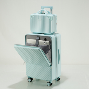 Bộ vali 2 chiếc, chất liệu cứng, có 4 bánh xe xoay, vali du lịch nhẹ bằng nhựa <span class=keywords><strong>ABS</strong></span>, thích hợp cho chuyến công tác - Product Image 2