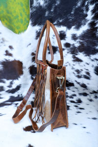 Antique Designer Looking Cowhide Fur Leather Crossbody Sling Bags High Quality Fashionable Front Pockets Fringe Women Tote Bags - Product Image 3