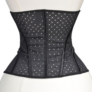 Ceinture sculptante noire inspirée des défilés, 24 cm, avec 9 baleines, fermeture éclair, pour l'entraînement sportif 821-24cm-48 3Hook - Product Image 4