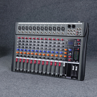 Console de mixage audio de studio pour ordinateur, contrôleur de mixage USB 12 canaux avec alimentation fantôme 48V, contrôleur de son pour enregistrement