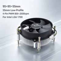 Refroidisseurs de CPU S35-90BB de 90mm avec dissipateur thermique en aluminium compatibles avec les processeurs LGA1700 ou LGA115X