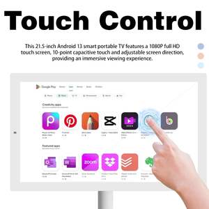 Tivi thông minh màn hình cảm ứng 21.5 inch, màu trắng, LED, di động, có thể đặt sàn, pin sạc 7800mAh, xu hướng năm <span class=keywords><strong>2025</strong></span> - Product Image 4