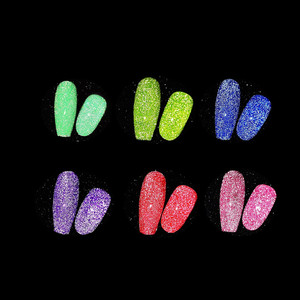 Gel reflectante fluorescente de neón para uñas, barniz de uñas de Disco, Uv, diamante, brillante, 1kg, OEM, muestra gratis - Product Image 5