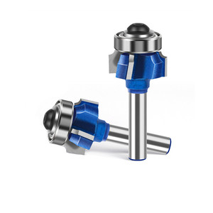 Ensemble de mèches de toupie rondes d'angle Support de tige de 8mm pour gravure/routeur/cutter/trimmin g Machine.us e pour bois/stratifié - Product Image 1
