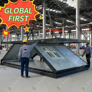 CGCH whole network debut 20ft movable foldable modular luxury prefabricated flat pack cheap folding flat pack container house