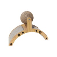 Griffoir vertical pour chat en forme de grande roue, en carton ondulé durable, avec jouet boule à griffer extra-large anti-déchirure, anti-ennui