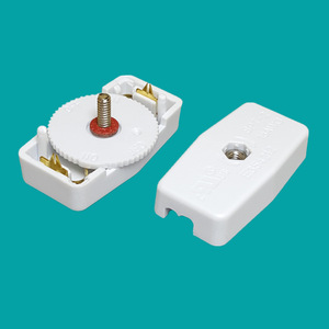 Wit Zwart US SPT-2 Elektronische Inline Enkelpolige 1NO1NC aan uit Gear Draaiknop Stroomschakelaar 18AWG 6A <span class=keywords><strong>120V</strong></span> - Product Image 5