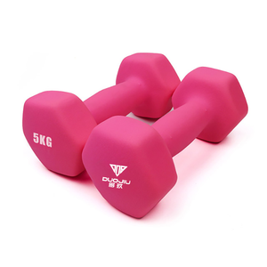 <span class=keywords><strong>Comprar</strong></span> Duojiu Pesas baratos Gimnasio Equipo Fitness Pequeño Rosa Neopreno Recubierto Hex Mancuerna Set para la venta - Product Image 2
