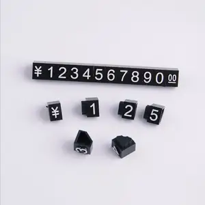 Mini Harga Angka Kubus Blok Tongkat Nomor Digit: Tanda Label