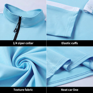 Polyester thể thao Tracksuit Breathable Marathon hoạt động mặc Tops quý Zip người đàn ông của áo thun - Product Image 5