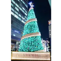 Высококачественная наружная 3D многоцветная светодиодная RGB декоративная гигантская Рождественская елка из ПВХ для уличного декора и квадратного центра