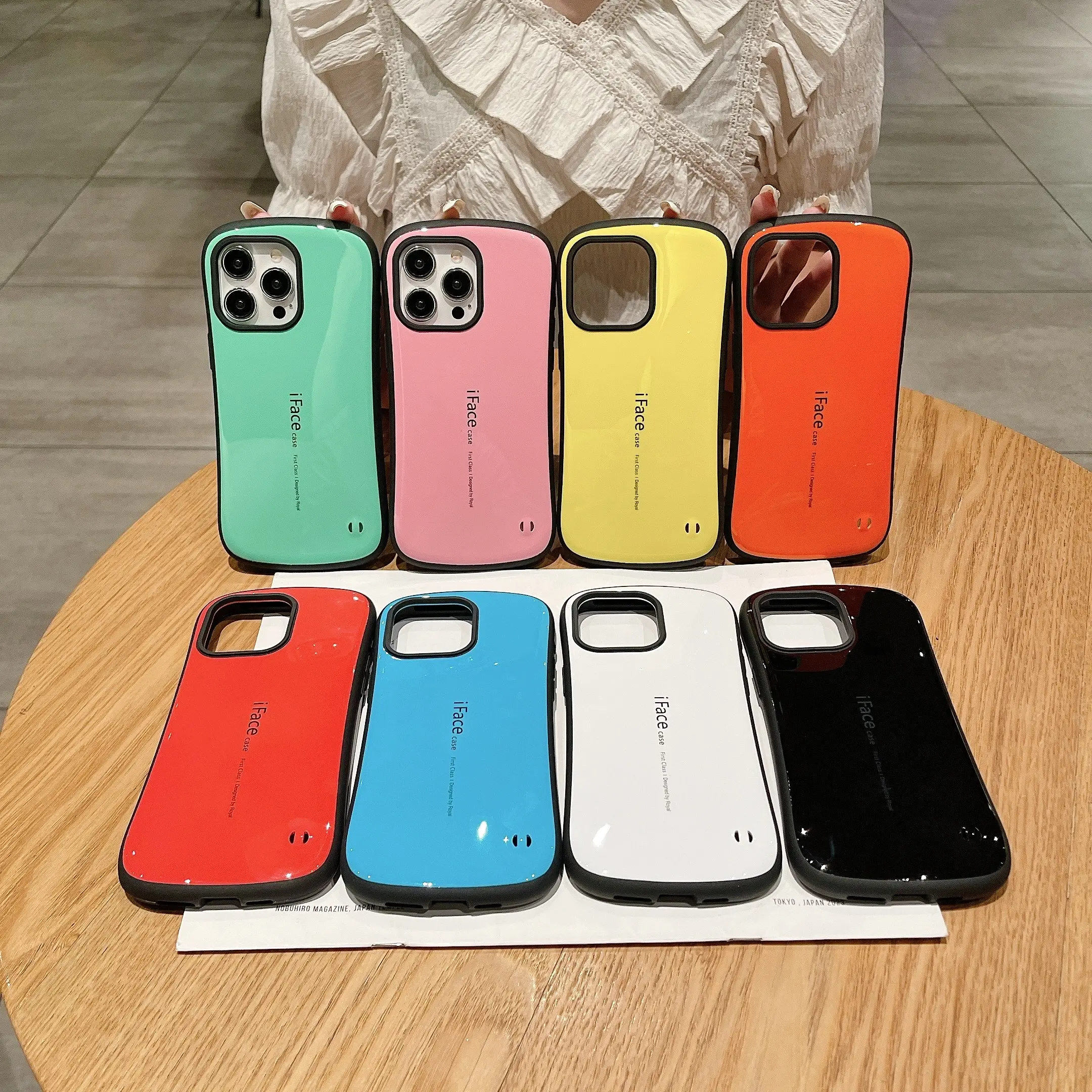 Custodia per telefono iFace antiurto per iphone 15 14 13 12 11 Pro Plus mini SE XR XS 7 8 protezione completa in Silicone TPU Cover posteriore per PC