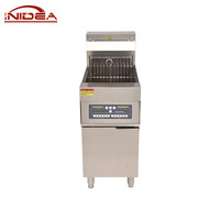 Freidora Industrial de Acero Inoxidable de Alta Calidad de 28L, 9KW, de un Solo Tazón, Comercial, Independiente, para Restaurante, con Fuente de Alimentación Eléctrica