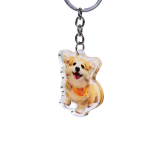 Custom Clear Acrylic Keychain Personalized Transparent Dog Keyring Plastic Promotional Anime & Cartoon Style Keyring Gift