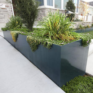 黒アルミニウム装飾植木鉢プランター/カスタマイズされたレーザー切断大型金属プランター - Product Image 5