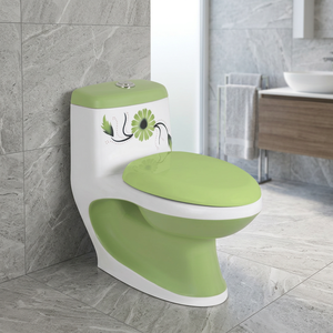 WC monobloc en céramique de designer, à poser au sol, norme américaine, avec chasse d'eau siphonique économe en consommation d'eau, sanitaires - Product Image 3