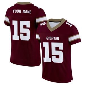 最新の製作所高品質カスタム昇華アメリカンフットボールジャージープラスサイズの男性レトロアメリカンフットボールウェア - Product Image 3