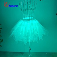 Jupe pommeau classique Vintage pour femmes Tutu court illuminé pour discothèque Rave Parties Performance Ballet Wear