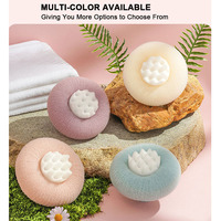 Tournesol doux Mini boule de bain ventouse maille filtre Pouf éponge exfoliant corps épurateur lavage luffa douche brosse de nettoyage