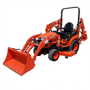 Tractor Kubota BX23S de 23hp, usado, con cargador frontal, retroexcavadora y cortadora de césped, en stock, listo para envío. - Product Image 1