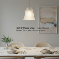 Abat-jour en verre soufflé mat givré de style rustique moderne pour suspension intérieure, idéal pour la salle de bain ou le meuble-lavabo